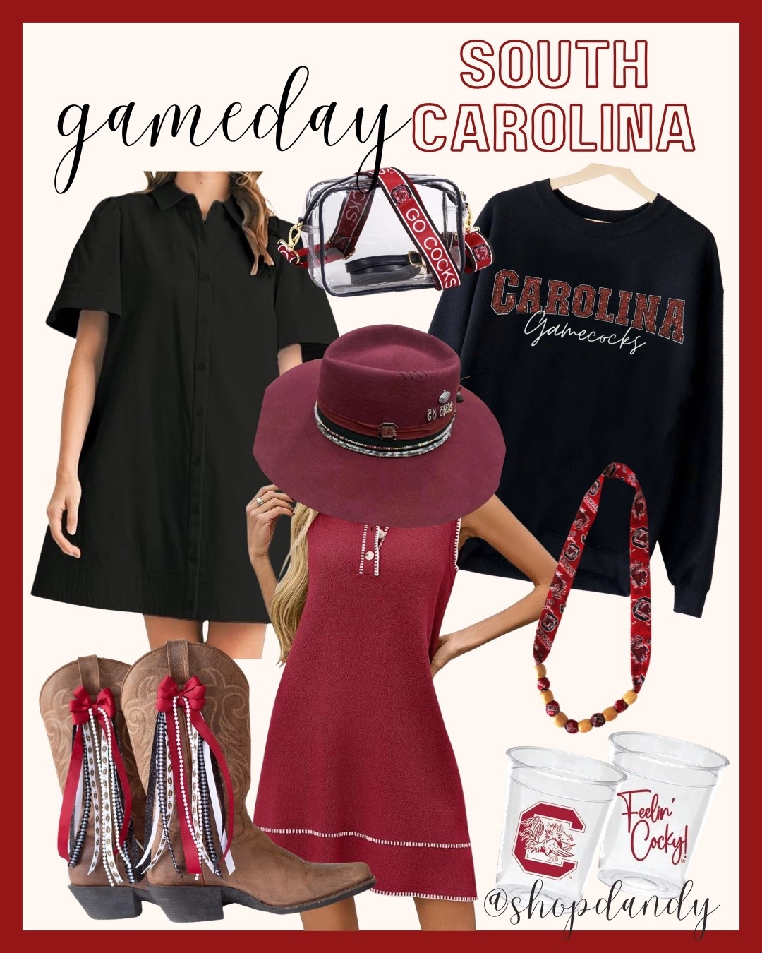 South Carolina Gamecocks gameday looks! All from Amazon and Etsy. 

Shop dandy, college gameday, gameday outfit, football, usc

#LTKStyleTip #LTKFindsUnder100 #LTKFindsUnder50