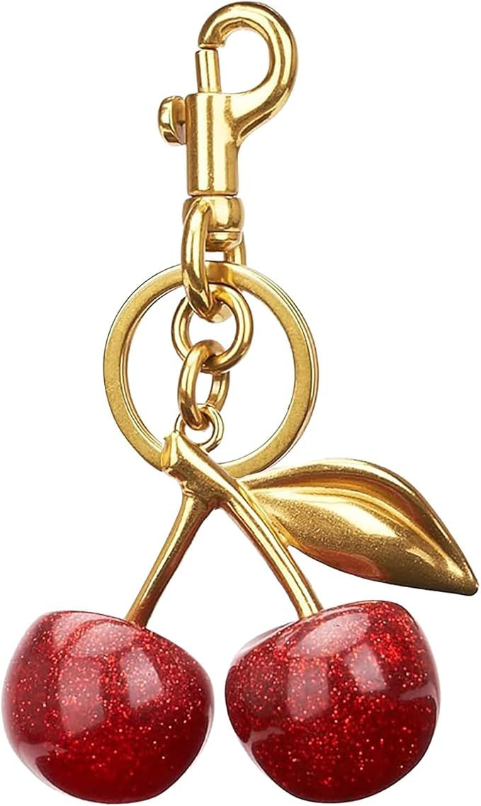 Cherry Bag Charm Purse Charms Keychain- Car Cherry Accessories keychian Gifts for Women Christmas... | Amazon (US)