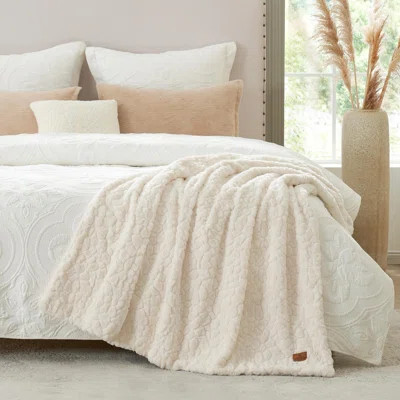 Soft Faux Fur Throw Blanket Rose-shaped Swirl Pattern Blankets Gift 55"×70 | Wayfair North America