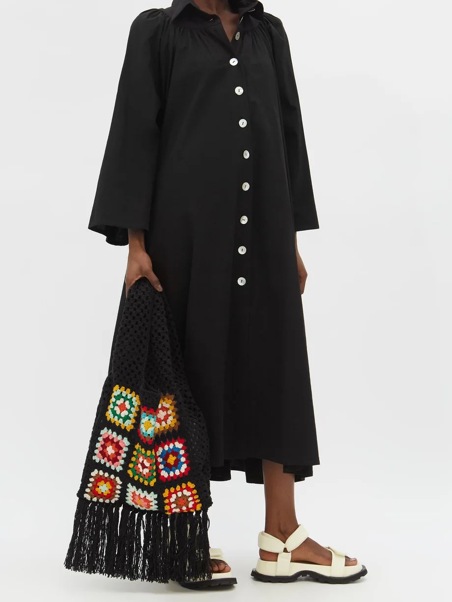 Positive Vibes patchwork cotton-crochet tote bag | Alanui | Matches (US)