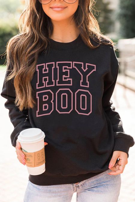 Hey boo, graphic shirt, sweatshirt, pink lily, fall style, Halloween 

#LTKSale #LTKSeasonal #LTKHalloween
