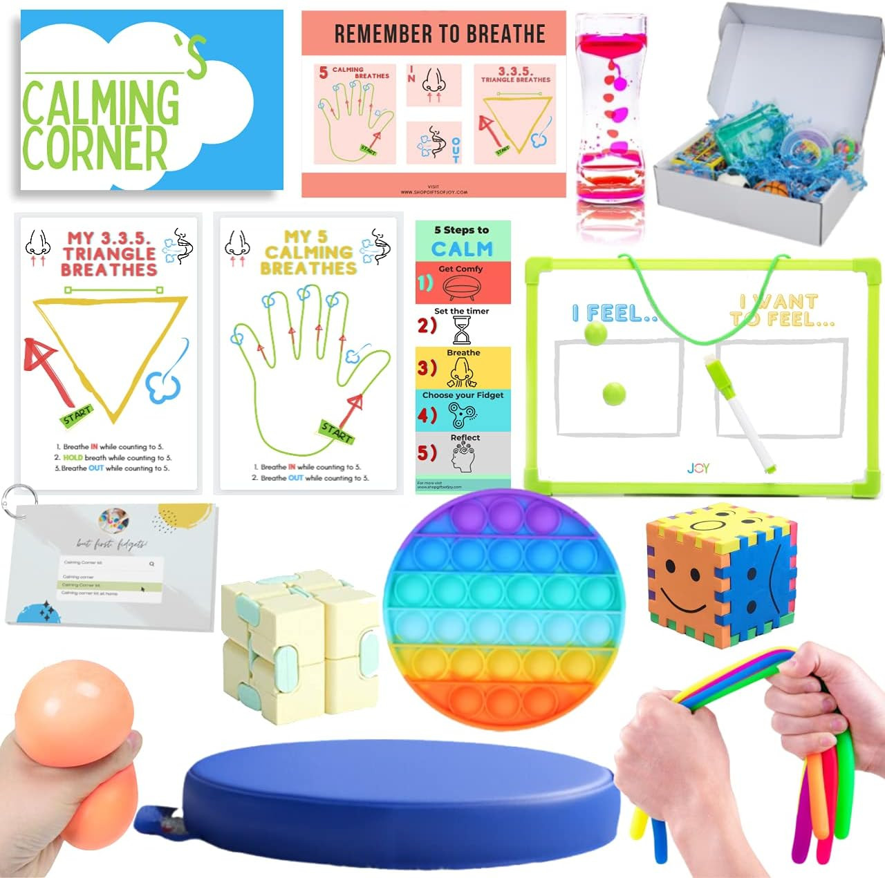 Gifts Of Joy Calm Down Corner Classroom kit, Feelings Poster, Emotion Puzzle, Social-Emotional Po... | Amazon (US)