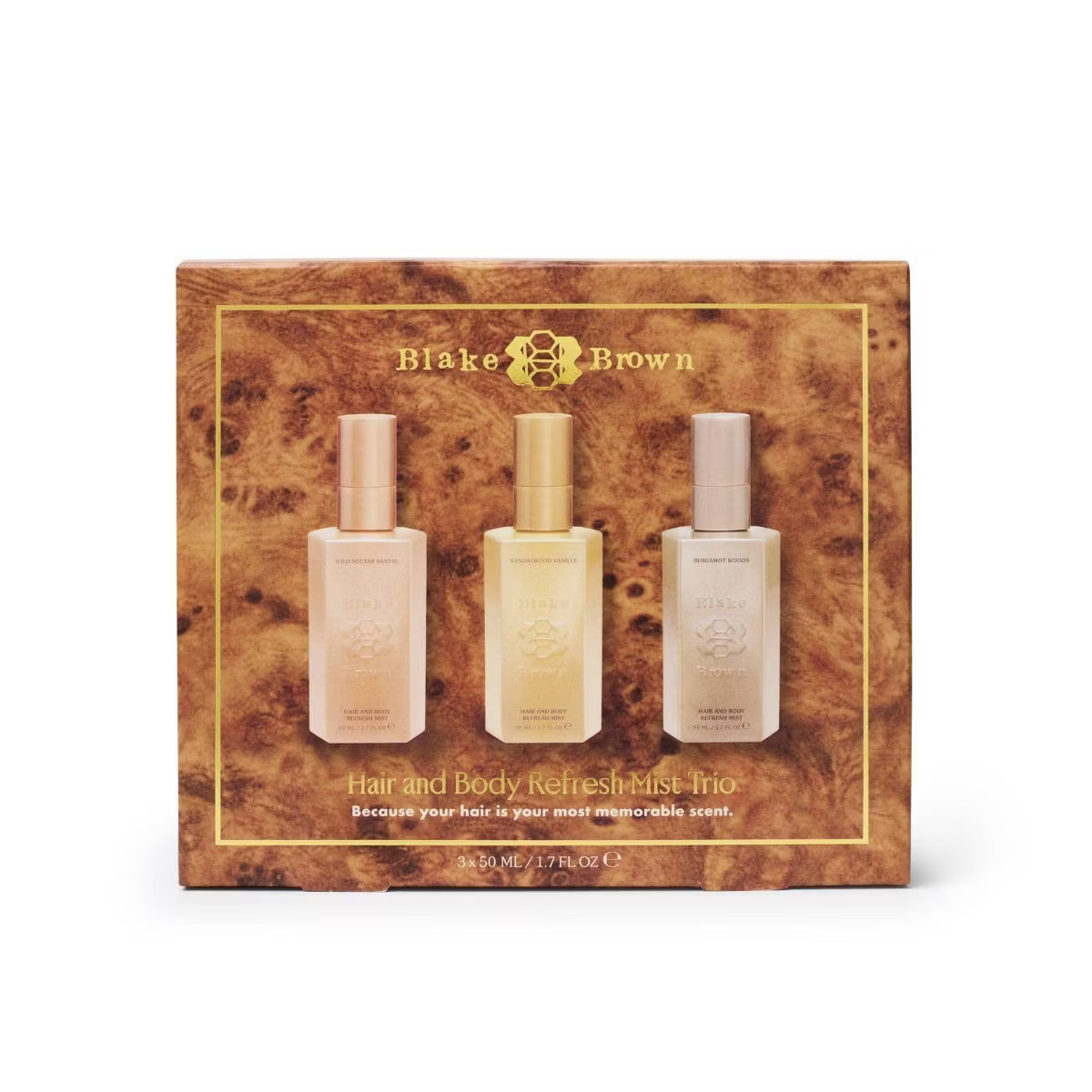 Blake Brown Mini Hair and Body Refresh Mist Trio – Sandalwood Vanille – Wild Nectar Santal ... | Target
