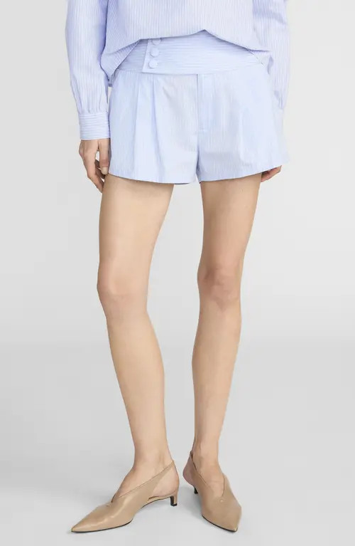 FRAME The Stripe Harbor Shorts in Venice Blue Multi at Nordstrom, Size 8 | Nordstrom