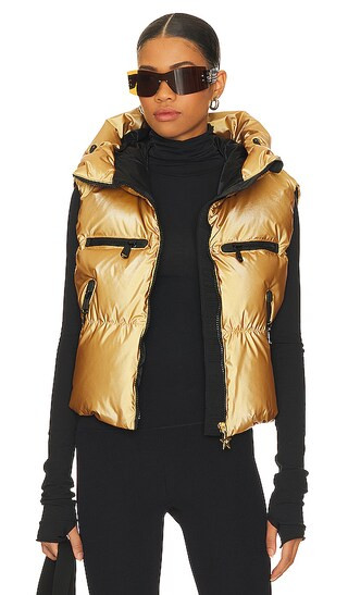 Shine Ski Bodywarmer in Gold | Revolve Clothing (Global)