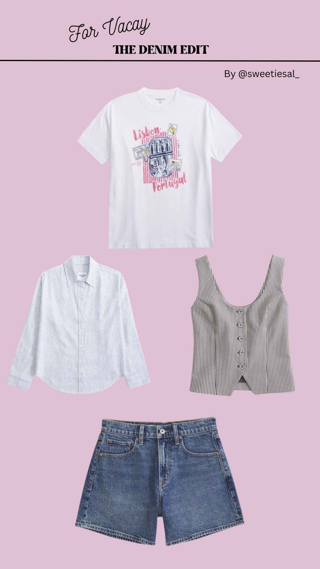 Whether it’s a city or beach break a pair of denim shorts will do all the heavy lifting in your vacay wardrobe! 

Paired with your swimwear, a waistcoat, tee or linen shirt there are SO many outfits to be built around your @abercrombie shorts! 

#LTKxAbercrombieDenim 

• Vacation • Jean Shorts • Denim • Abercrombie and Fitch • Dad shorts • City Break • Beach Holiday • 

#LTKtravel #LTKstyletip #LTKSeasonal