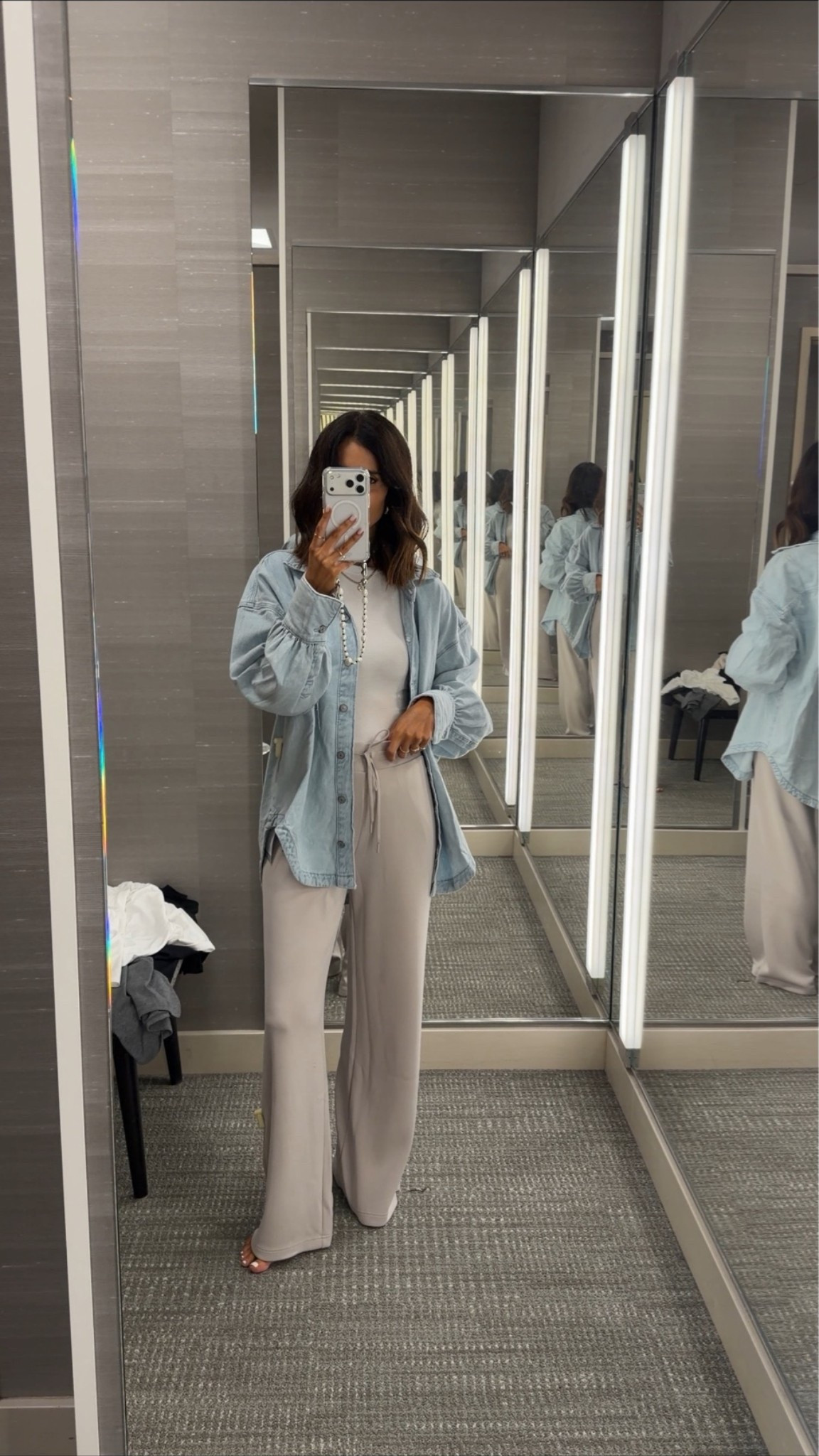 I’m just shy of 5-7” wearing the size small denim shirt and XS pant and ribbed long sleeve. 
#stylinbyaylin #aylin #nordstrom #nsale

#LTKootd #LTKSaleAlert #LTKOver40