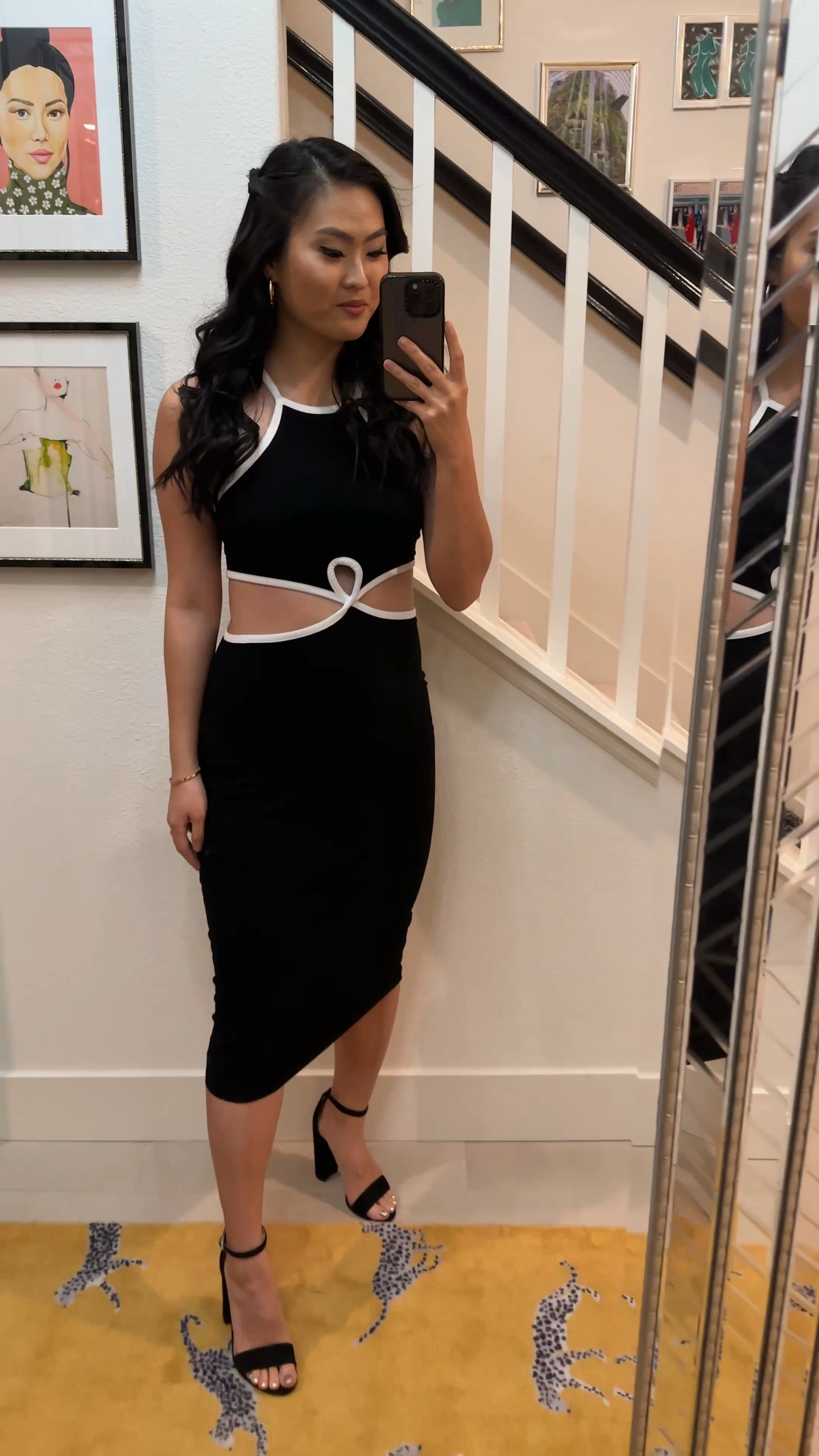 This black knit dress from Amazon is so comfortable and hugs all your curves. It’s versatile with heels for a night out or for a beach with sandals while on vacation | KMOLY Women's Cut Out Waist Bodycon Midi Dress from Amazon in Black (S) | Sam Edelman Daniella Block Heel Sandal in Black Suede (6.5)

#LTKtravel #LTKSeasonal #LTKunder50