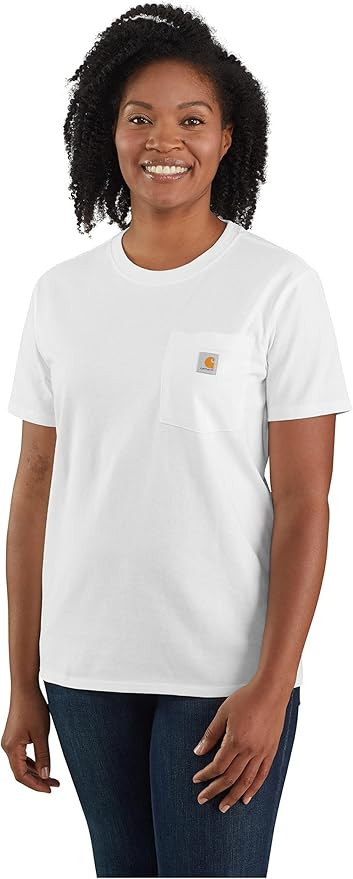 Carhartt Women's Loose Fit Heavyweight Short-Sleeve Pocket T-Shirt | Amazon (US)
