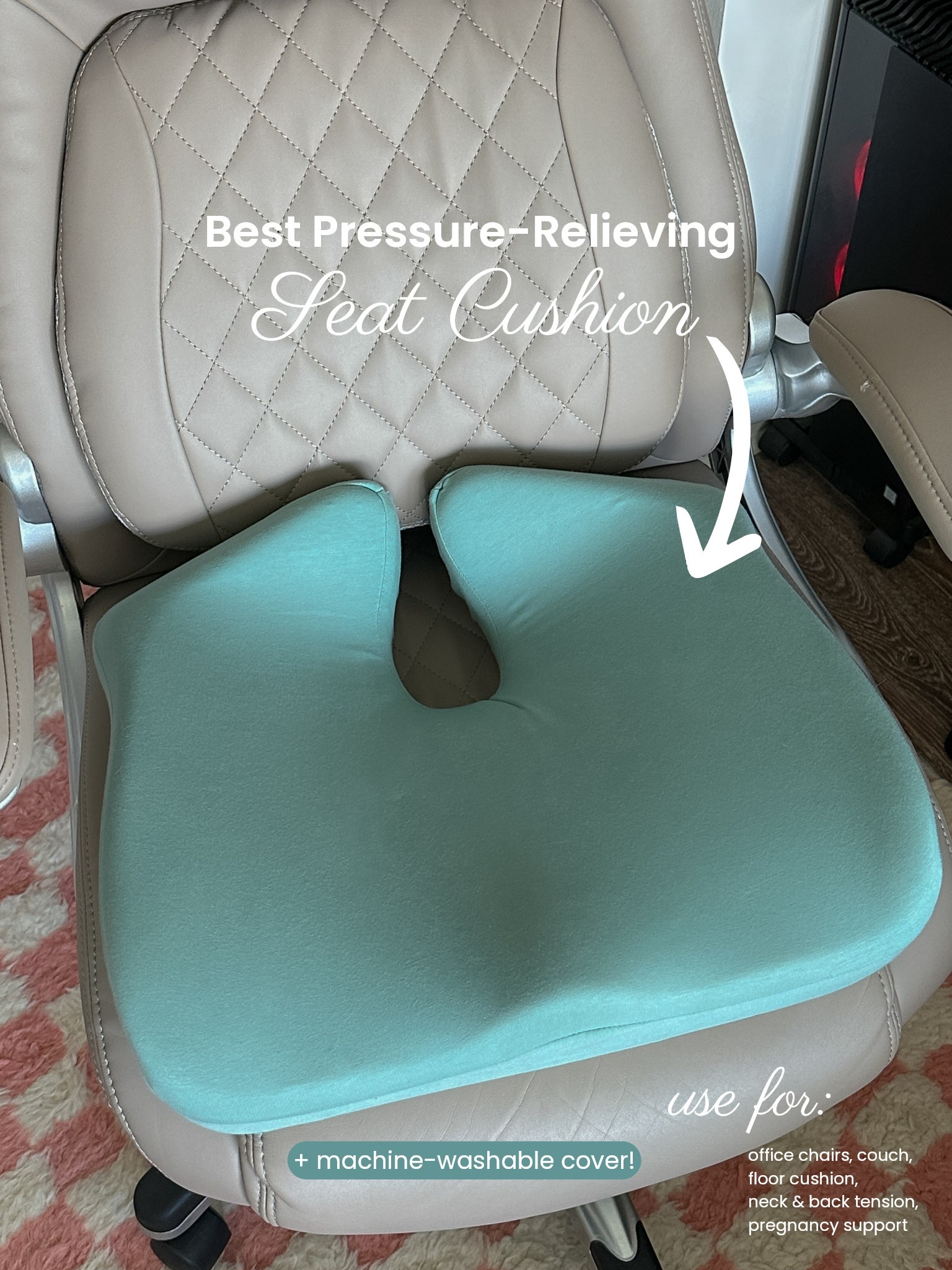 a simple luxury I’m obsessed with: this cloud-like seat cushion that comes in a few different colors! plus with a removable, washable cover 🫶

I’ve tried cheaper ones, but nothing compares to this one tbh 🥹 If you use it daily, you’ll recoup the price so fast lol #girlmath 

Great for use on: 
• office chairs 
• floor seating 
• couch 
• during pregnancy 
• improve posture 
• ergonomic needs 
• if you have lower back or even neck tension (this is why I personally got it for!) 

[lumbar support pillow, gift idea for him for her, holiday present ideas, useful christmas gifts, home comfort essential, worth the money amazon finds, amazon favorites] 

#LTKHome #LTKFindsUnder100