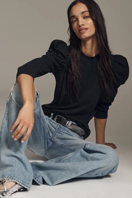 Nation Los Angeles Zeta Puff-Sleeve Top | Anthropologie (US)