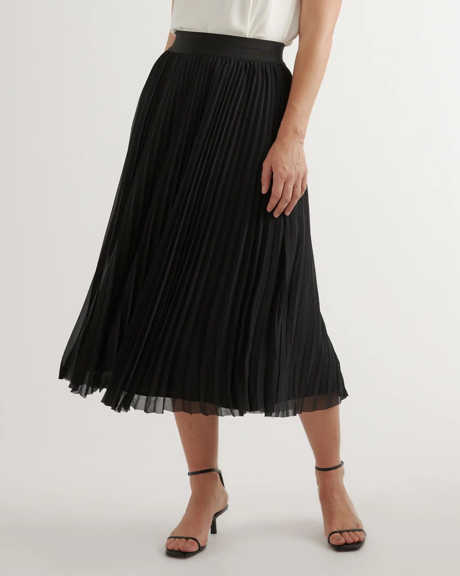 Chiffon Pleated Midi Skirt | Quince