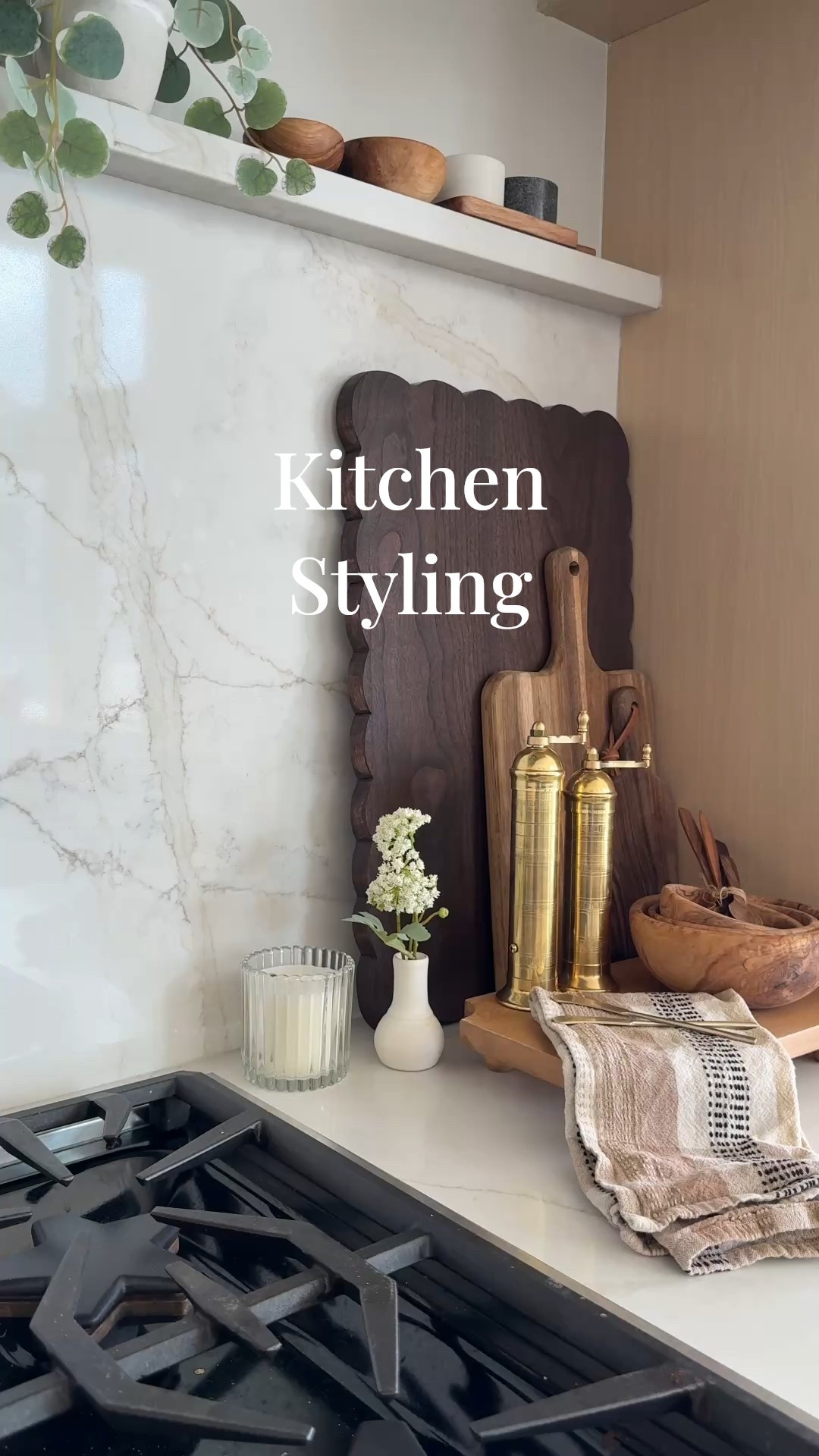 Kitchen counter styling blending modern, traditional, vintage, and organic to bring visual interest and a vignette that doesn’t look cookie cutter.

If you want to elevate your kitchen decor, take a peek at some of these favorites!

 #kitchen #decor #kitchenstyling

Target, Amazon, McGee and co, McGee & co, spring refresh, kitchen refresh, decor refresh, cutting board, large cutting board, meeting bowls, walnut spoons, linen, dish towels, dish cloths, salt and pepper mills, brass mills, candle, fluted, scalloped, #LTKSpringSale 

#LTKWatchNow #LTKHome