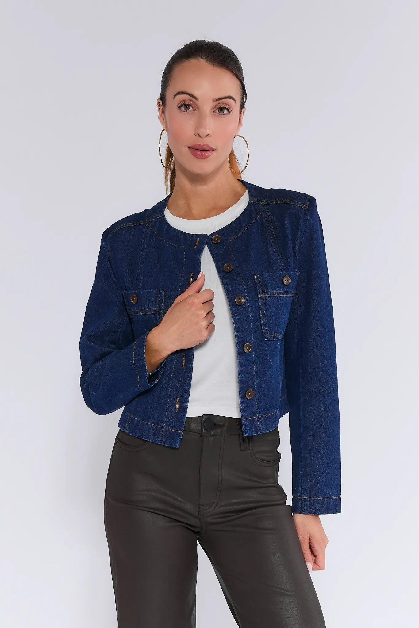 Vera Cropped Denim Jacket | Avara