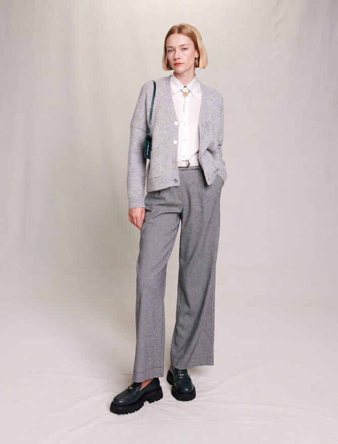 Cardigan with clover studs | Maje US