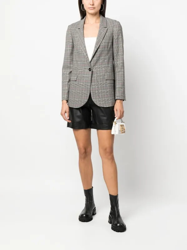 check-print blazer | Farfetch Global