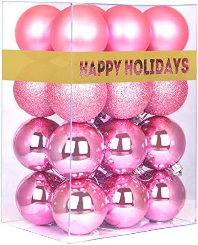 GameXcel 24Pcs Christmas Balls Ornaments for Xmas Tree - Shatterproof Christmas Tree Decorations ... | Amazon (US)