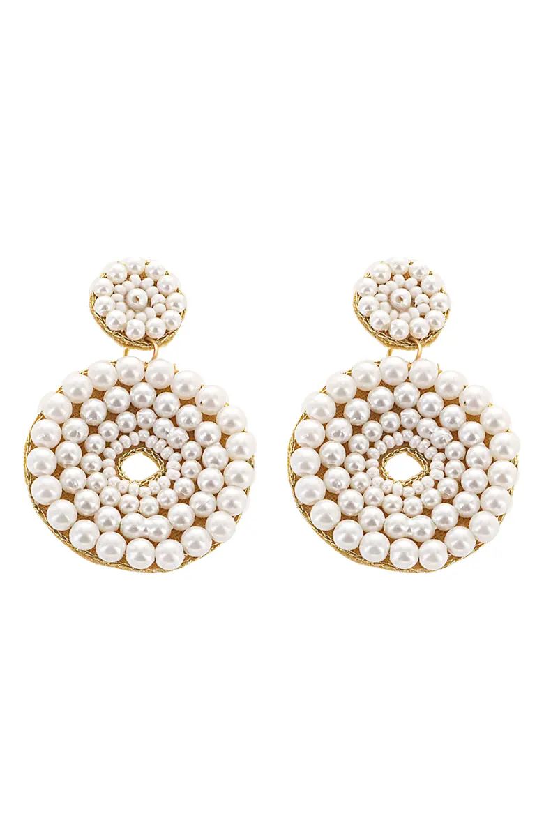 Imitation Pearl Circle Drop Earrings | Nordstrom