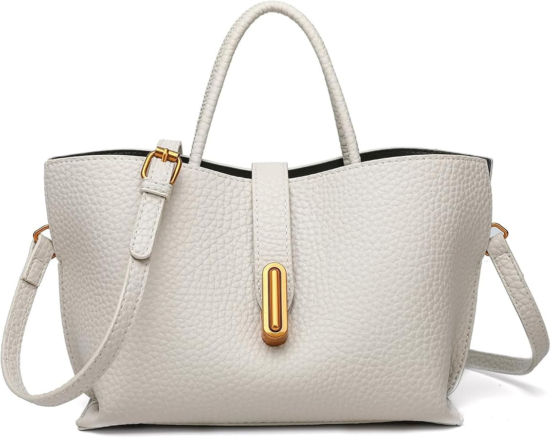 Chic PU Crossbody tote bags for women - Lock Clasp shoulder handbag for Work and Daily Use, Versa... | Amazon (US)