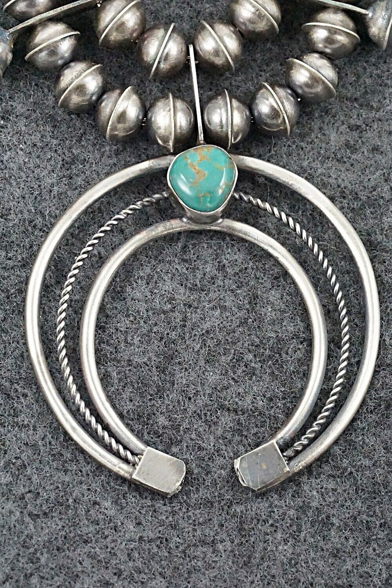 Turquoise & Sterling Silver Squash Blossom Set Phil Garcia - Etsy | Etsy (US)