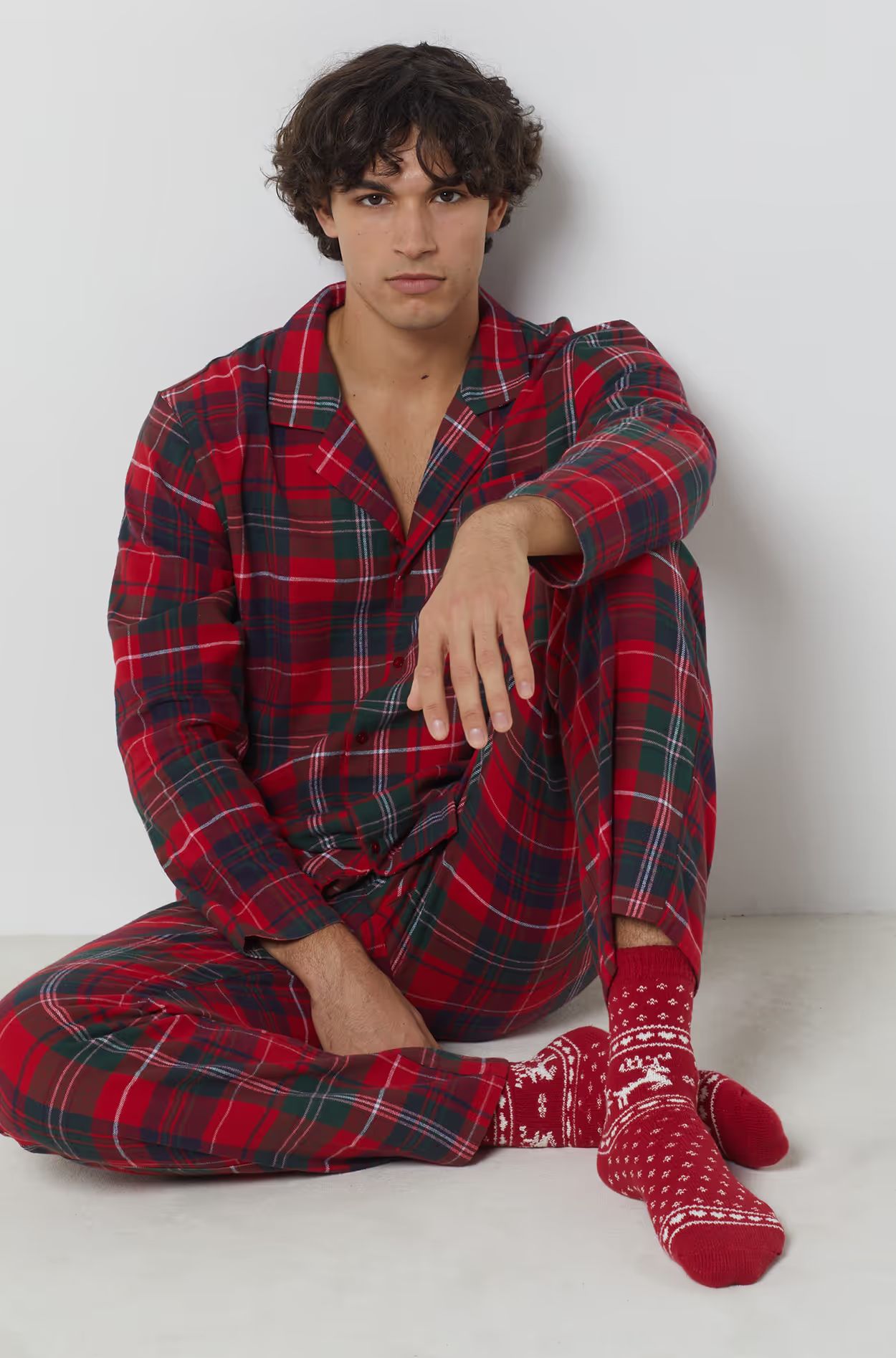 Pyjama 2 pièces avec chaussettes pour hommes | Etam FR