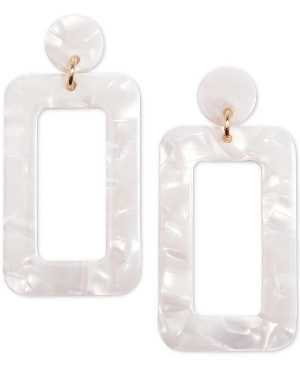 Gold-Tone Acetate Cutout Drop Earrings | Macys (US)