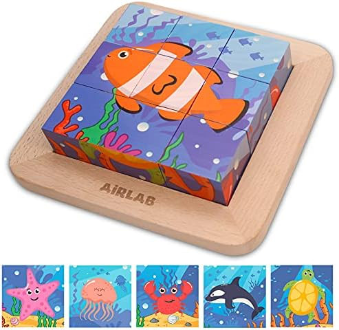 Wooden Block Puzzles Toddlers Kids Toys Montessori Learning Games Educational Interactive Toys for 3 | Amazon (US)