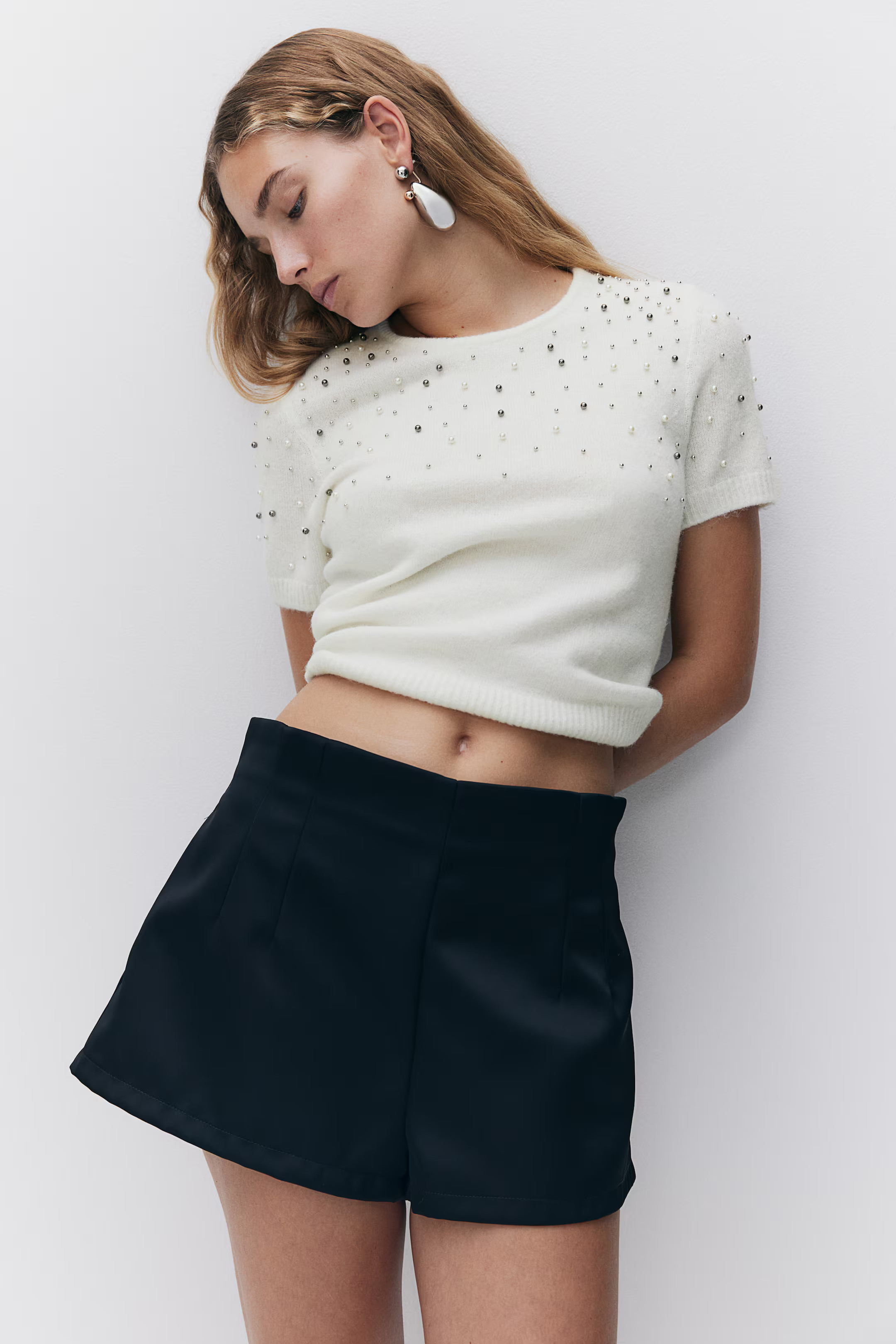 Embellished Fine-Knit Top | H&M (US + CA)