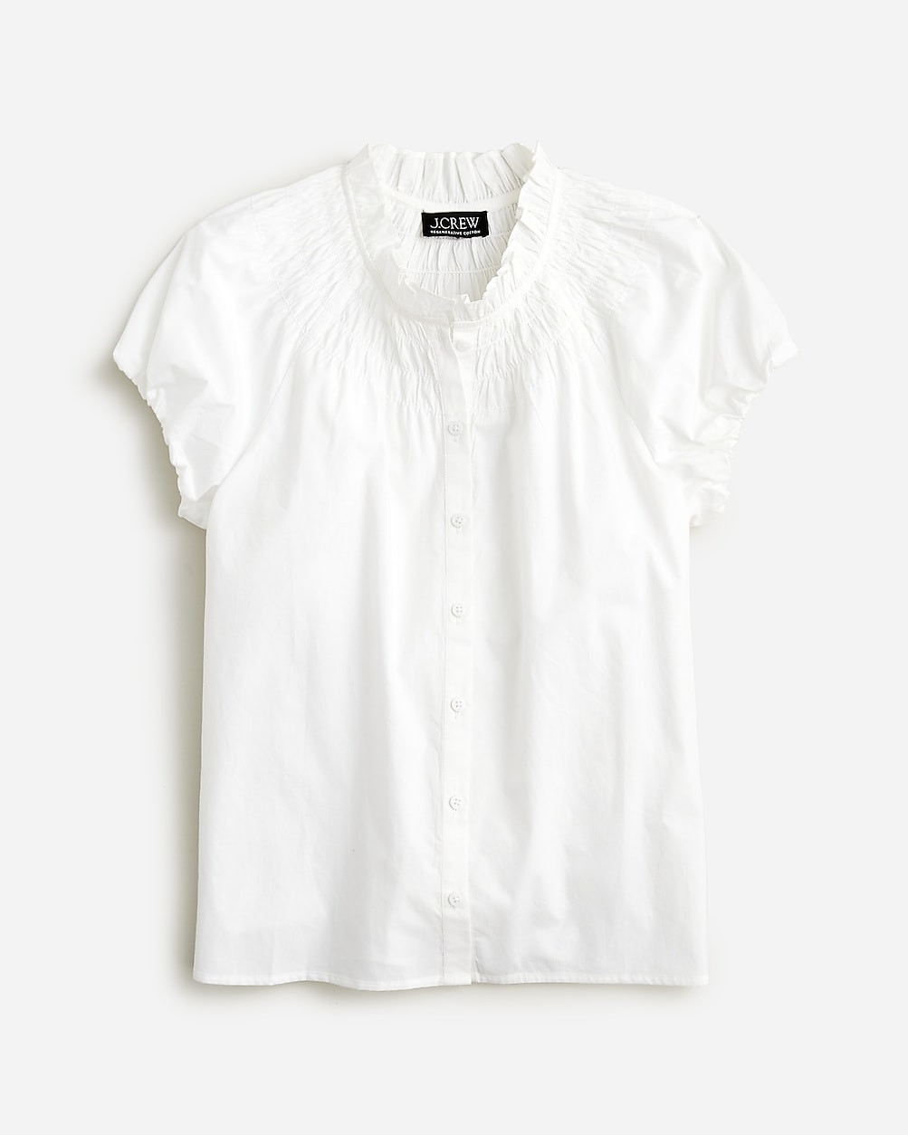 Smocked-neck top | J. Crew US