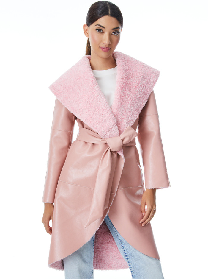 MEGAN VEGAN REVERSIBLE COAT | Alice + Olivia