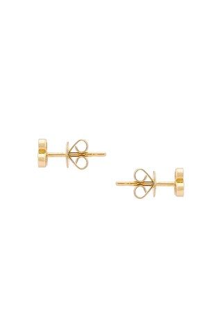 Sachi Trio Bezel Stud Earrings in Gold from Revolve.com | Revolve Clothing (Global)