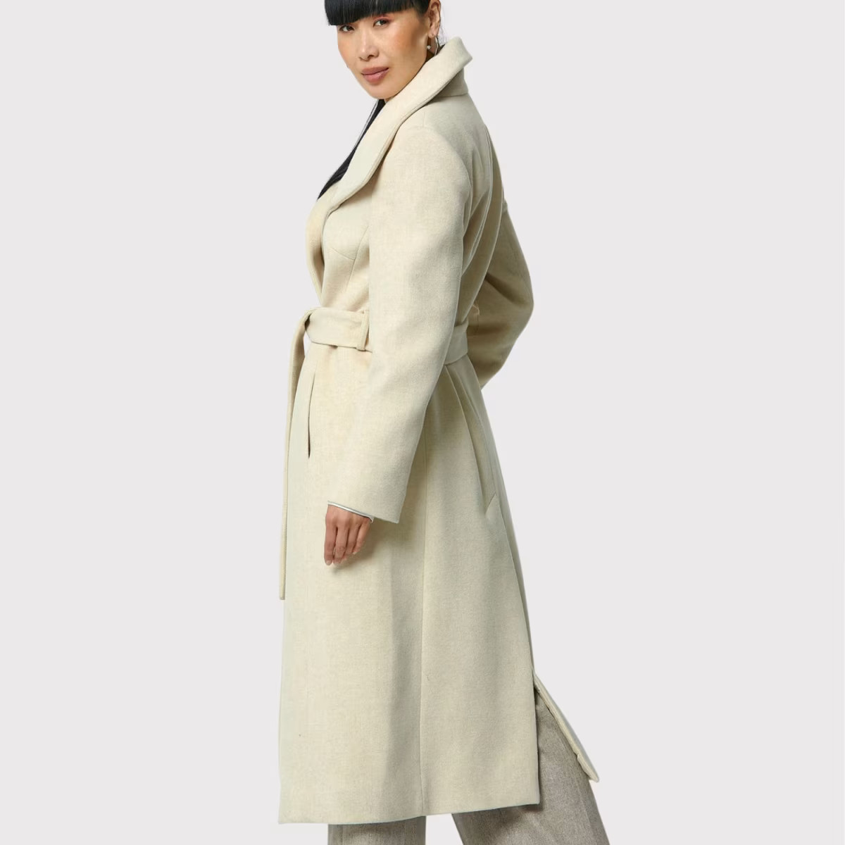 Hazel Winter White Coat | Wolf & Badger