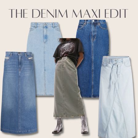 Denim Maxi skirts for the perfect spring summer outfit base #denimskirt #maxiskirt #denim #freepeople #levis 

#LTKsalealert #LTKstyletip #LTKeurope