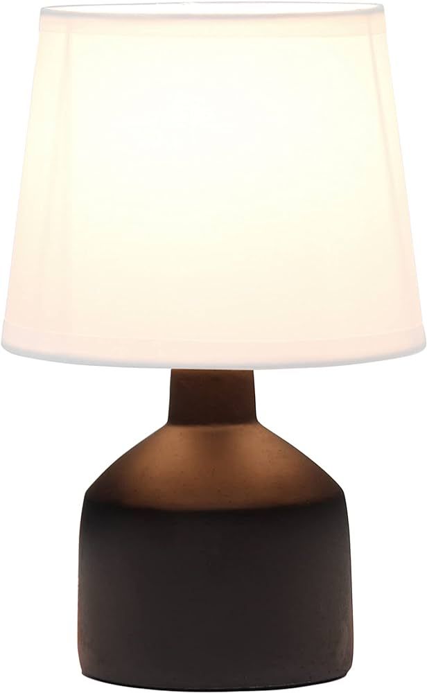 Simple Designs LT2080-BLK Mini Bocksbeutal Concrete Table Lamp, Black | Amazon (US)
