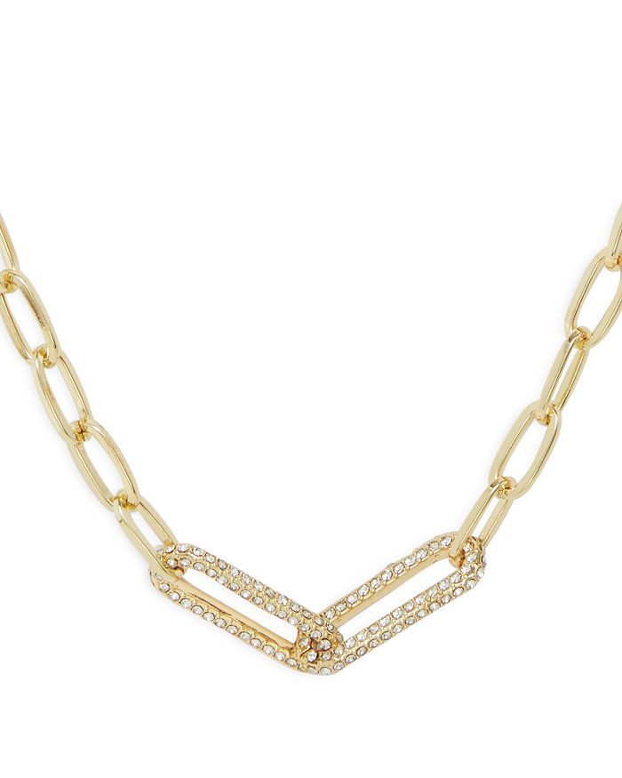 Pavé Chain Link Collar Necklace in Gold Tone, 18.5"-21.5" - 100% Exclusive | Bloomingdale's (US)