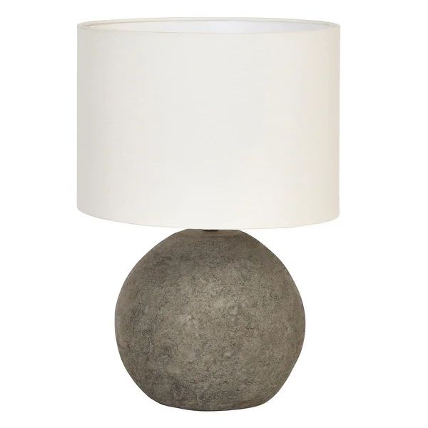 Terracotta Table Lamp with Canvas Shade & Distressed Finish | Bed Bath & Beyond