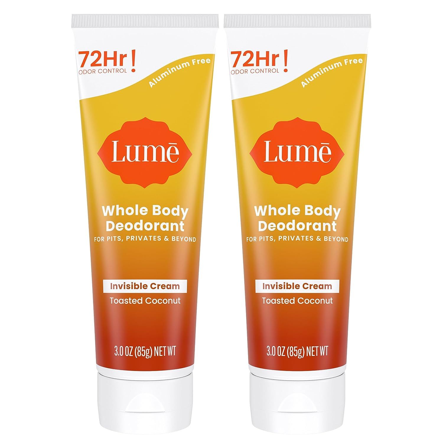 Lume Whole Body Deodorant - Invisible Cream Tube - 72 Hour Odor Control - Aluminum Free, Baking Soda | Amazon (US)