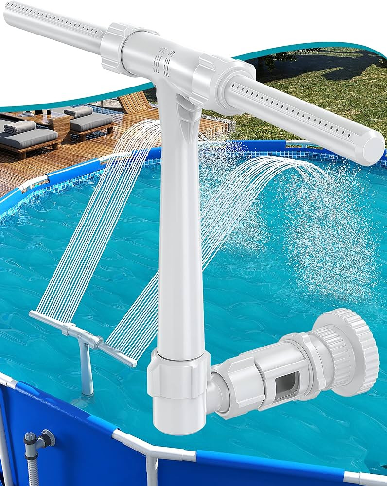 Pool Fountain for Above and In-Ground Pools, Adjustable Dual Spray Waterfall Sprinkler Cooler for... | Amazon (US)