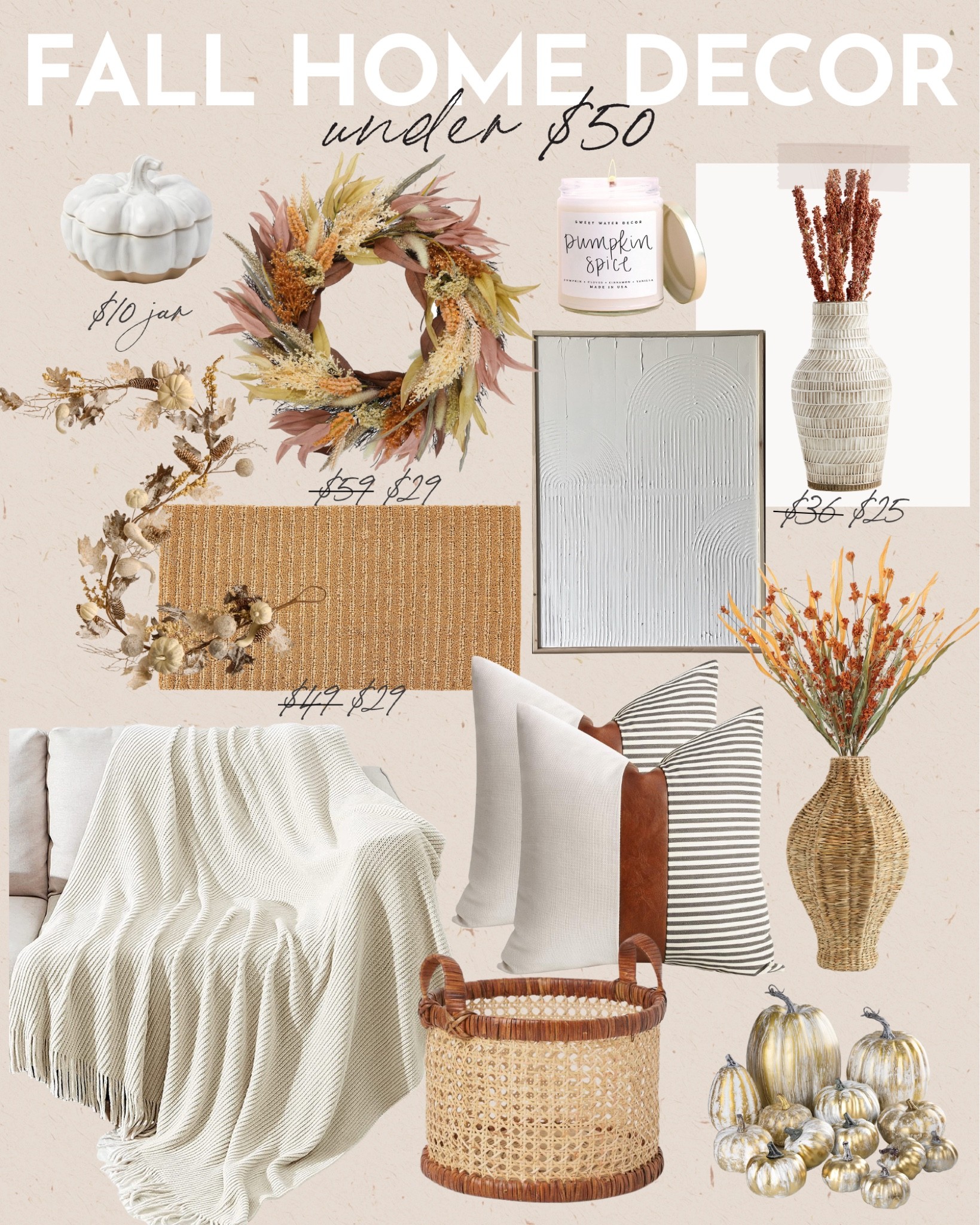 Latest fall home decor finds🤍 neutral pieces for any home - all under $50

crate and barrel fall decor, crate and barrel decor, Amazon home decor, amazon fall decor, Amazon fall home finds, affordable fall decor, Amazon affordable fall decor, neutral fall home decor, neutral fall decor, neutral decor for fall, HM home, Etsy fall decor finds, target fall decor, target fall home decor 

#LTKunder50 #LTKhome #LTKSeasonal