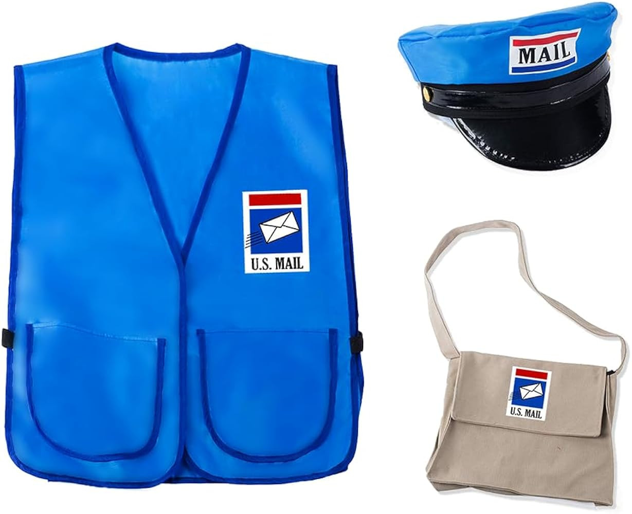 Tigerdoe Mailman Costume - Mr. Postman - Career Day Occupational Dress Up | Amazon (US)