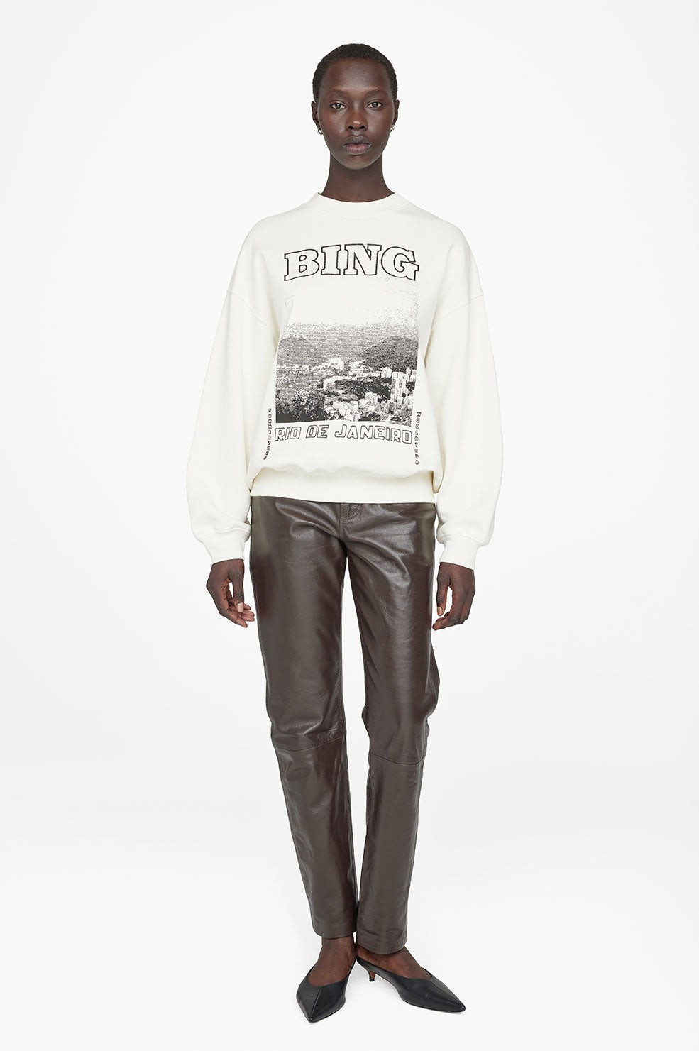 Jaci Sweatshirt Rio De Janeiro - Cream | Anine Bing