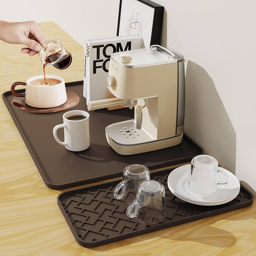 Silicone Coffee Mat, Espresso Machine Bar Accessories- Convex Design, Leak-Proof and Non-Slip, Su... | Amazon (US)