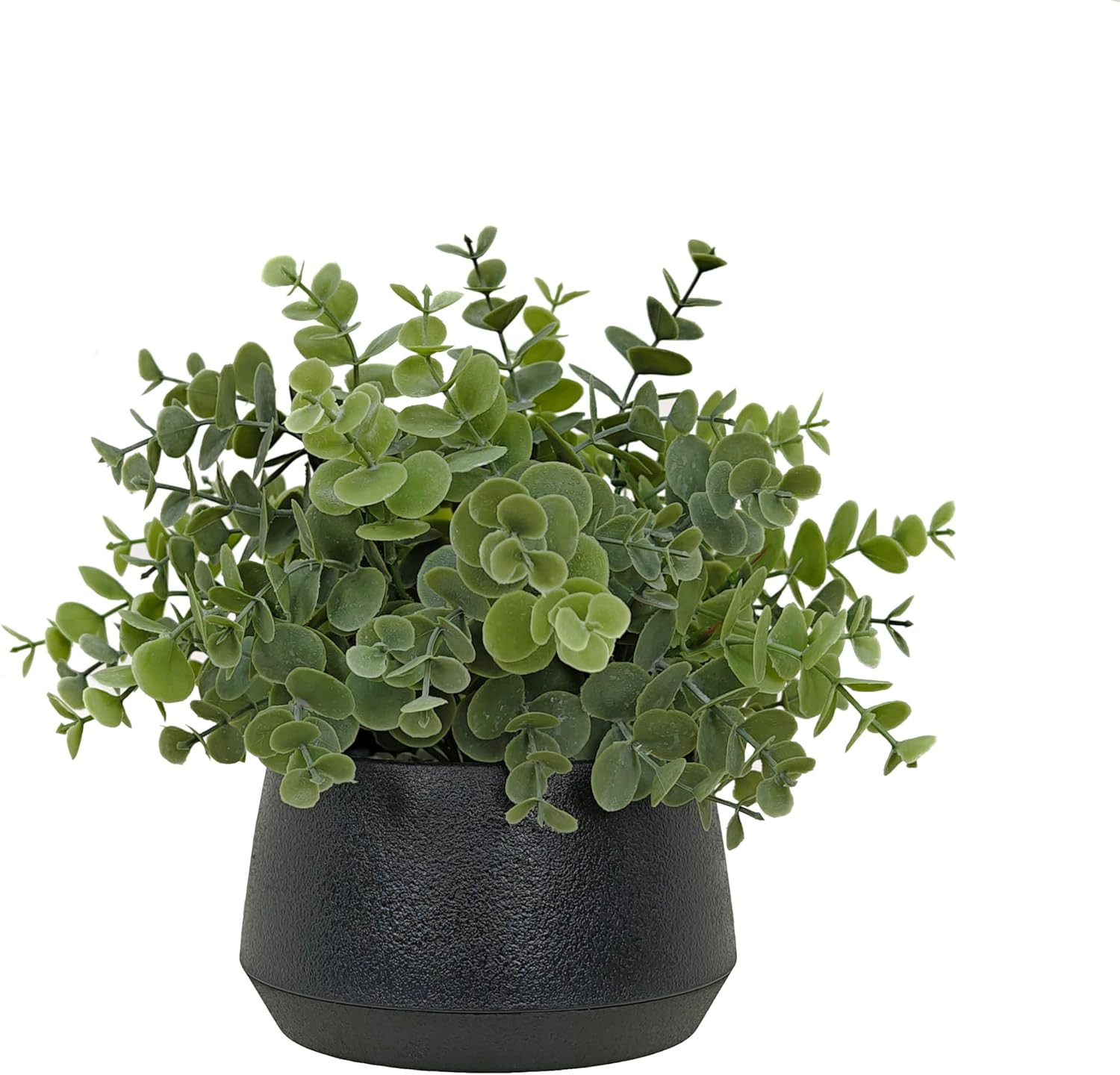 365 Blooming Decor Artificial Eucalyptus Plant–10.2"x11.4" Luxury Faux Potted Greenery in Black... | Amazon (US)