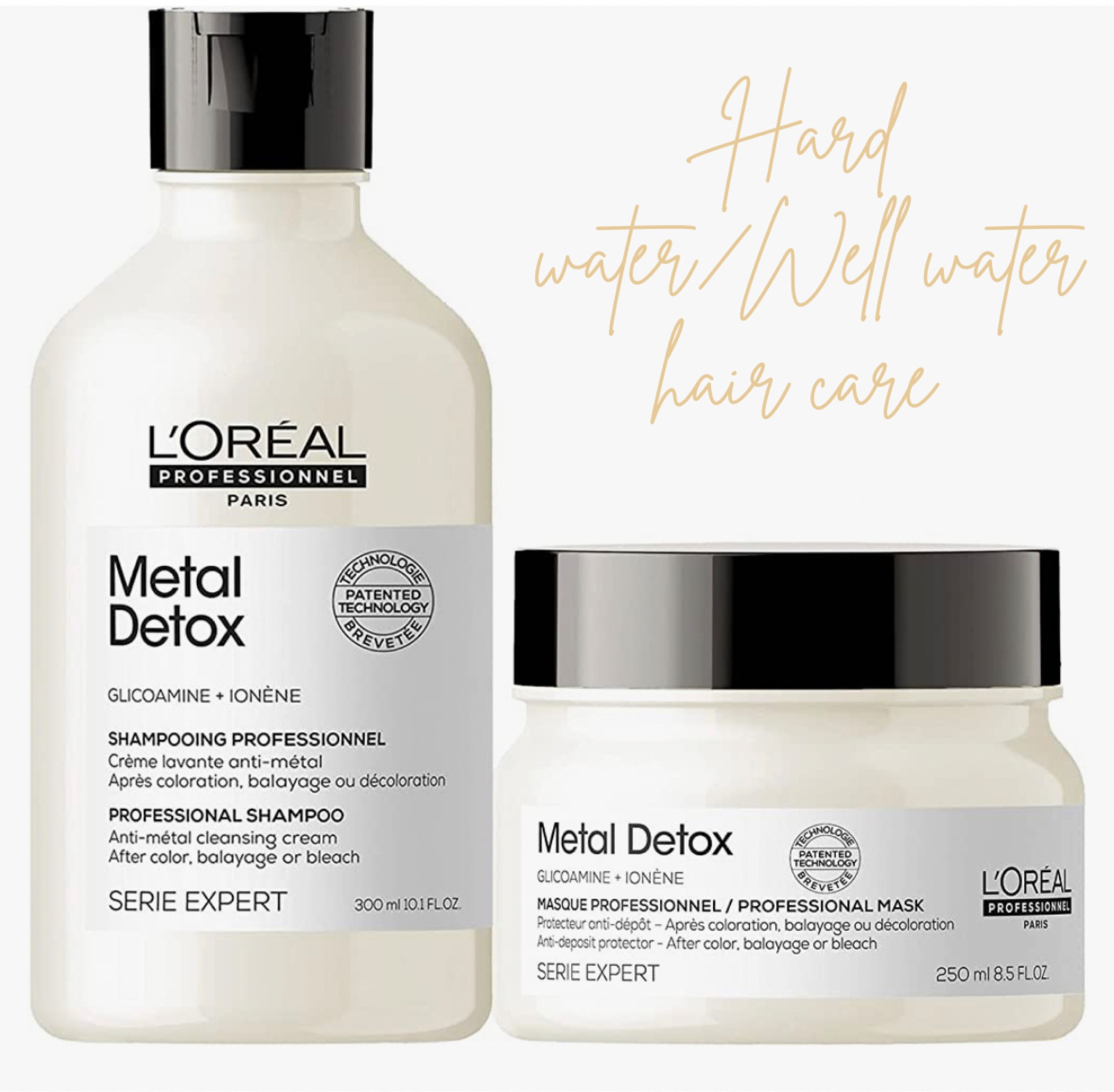 Hair care for if you have hard or well water at home. 

• Gently removes metals from the hair.
• Provides 87% less breakage.
• Delivers 100% reliablle color results.
• Is compatible with all lightener & hair color brands.
•Stronger hair*
•Longer lasting color, 2x shinier**

#LTKunder50 #LTKbeauty #LTKSeasonal