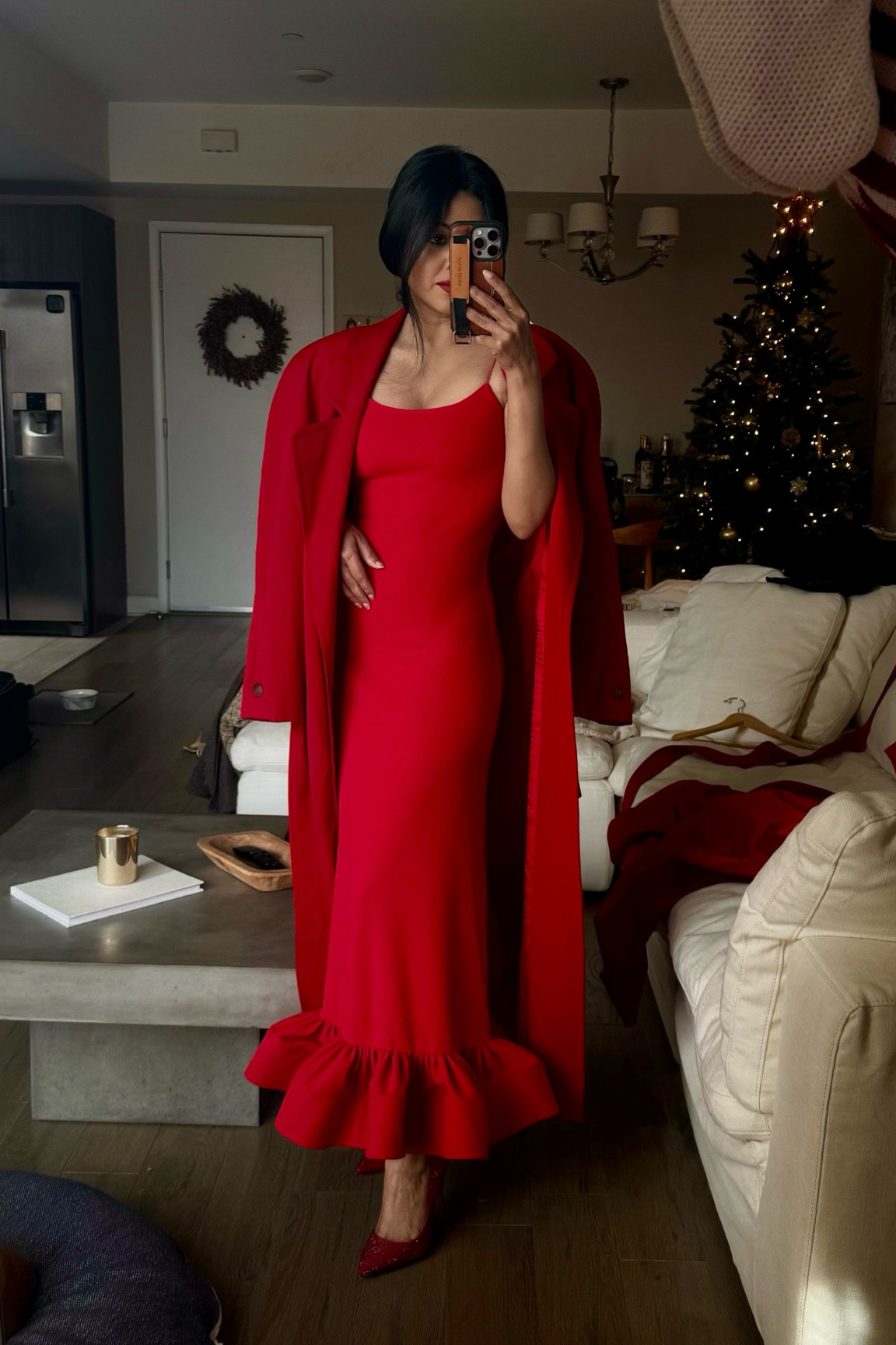 orire red dress Meghan Markle wears a strappy red midi dress by Nigerian designer, ORIRE  for the Women in Leadership Summit, in conversation with DG of the  @worldtradeorganization Dr Ngozi Okonjo Iweala; moderated by media