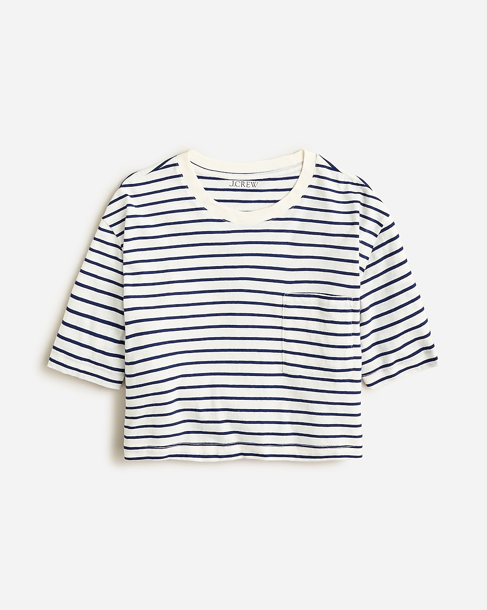 Vintage jersey cropped T-shirt in stripe | J. Crew US