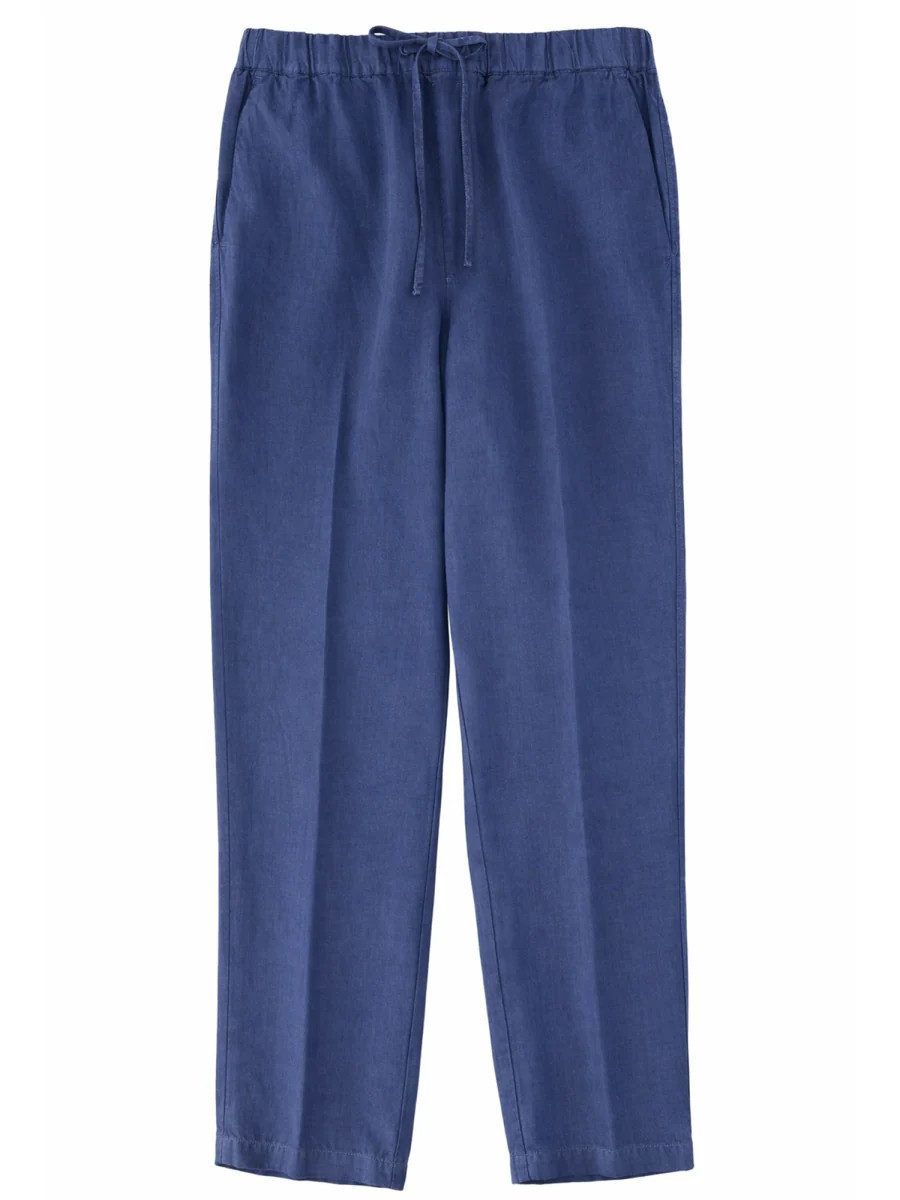 Linen Relaxed Fit Straight Pants | Shop Simon