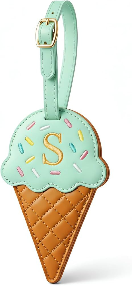 Personalized Initial Luggage Tags with Gold Embroidery, PU Leather Travel ID Tag for Suitcases & ... | Amazon (US)