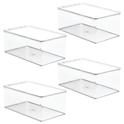 mDesign Plastic Stackable Toy Storage Bin Box with Lid, 5" High, 4 Pack | Target