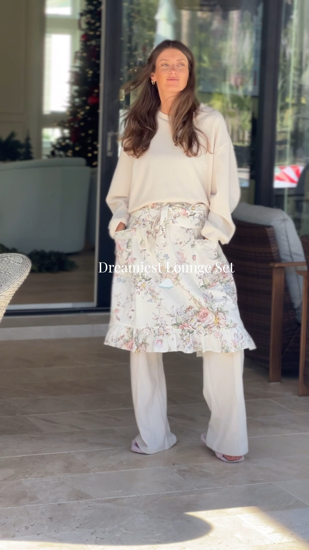 Softest lounge set that looks expensive but isn’t . We are it at home or out ☁️ I sized up for sweater (L) pants (M)

#LTKFindsUnder50 #LTKOver40 #LTKootd